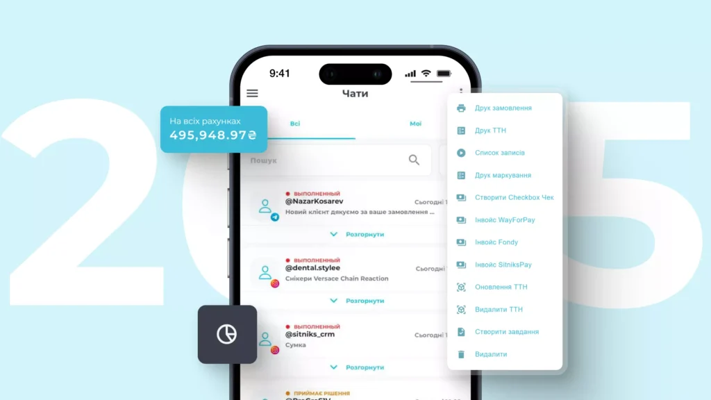 Інновація 2025 року - мобільний додаток SITNIKS CRM